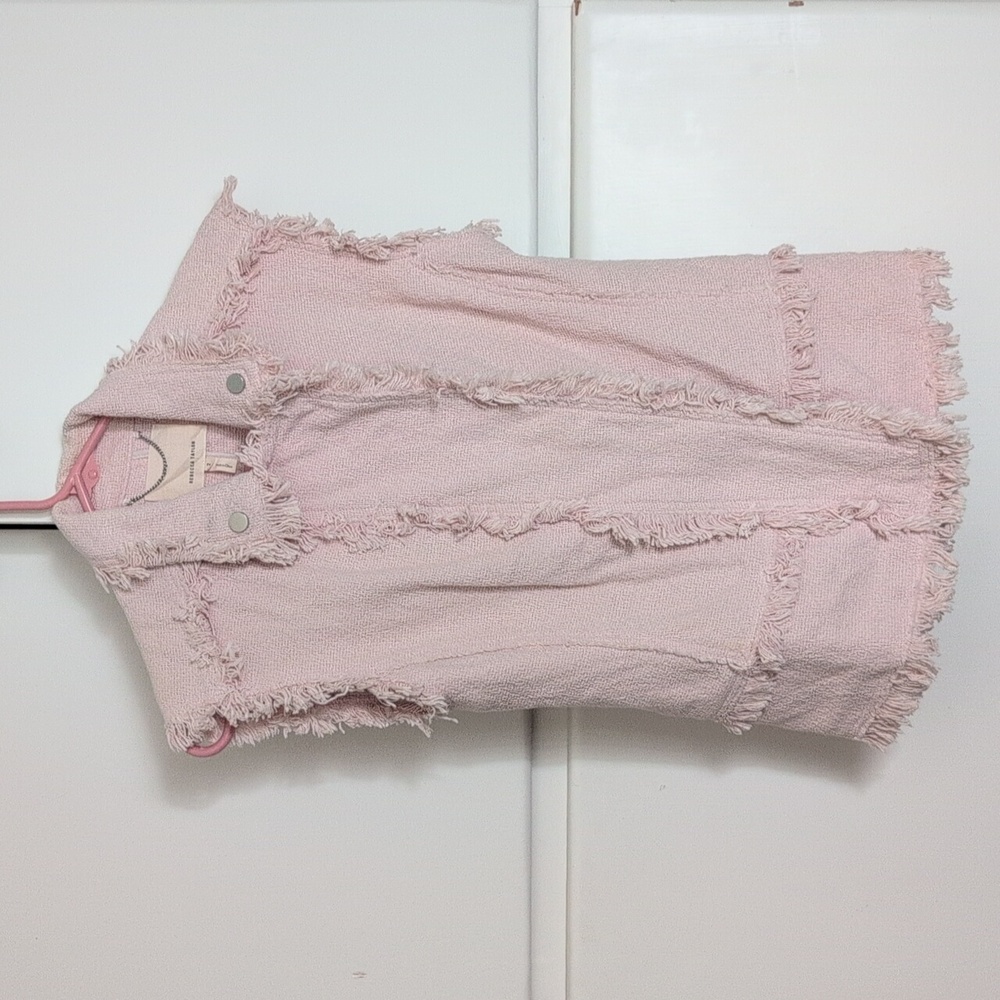 Rebecca Taylor Sheer Pink Tweed Vest size 2 - Picture 7 of 7